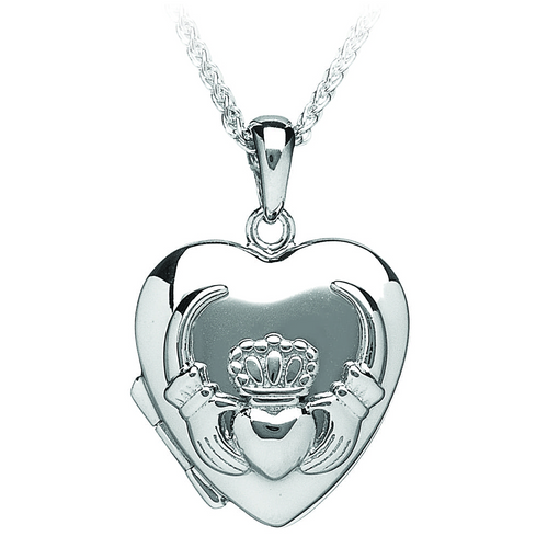 Sil Locket Heart Claddagh Sil Locket Heart Claddagh