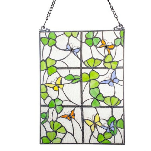 W034 Shamrocks Stained Glass Window W034 Shamrocks Stained Glass Window