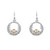 TD237 Trin Princess CZ Rose Gld Earrings