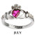 SL90 Birthstone Claddagh