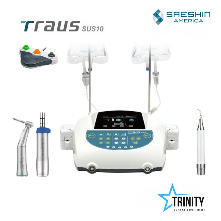 Saeshin Traus SUS10 Dental Implant and Ultrasonic Piezo Dual Unit by www.trinitydentalequipment.com
