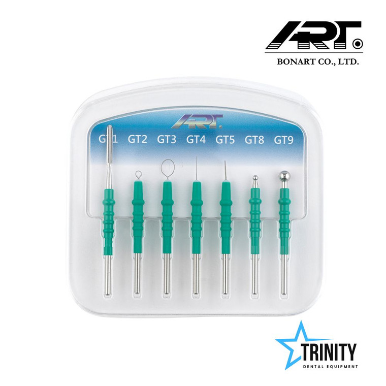 Bonart Set of 7 Green Electrodes for ART-E1 Unit by www.trinitydentalequipment.com