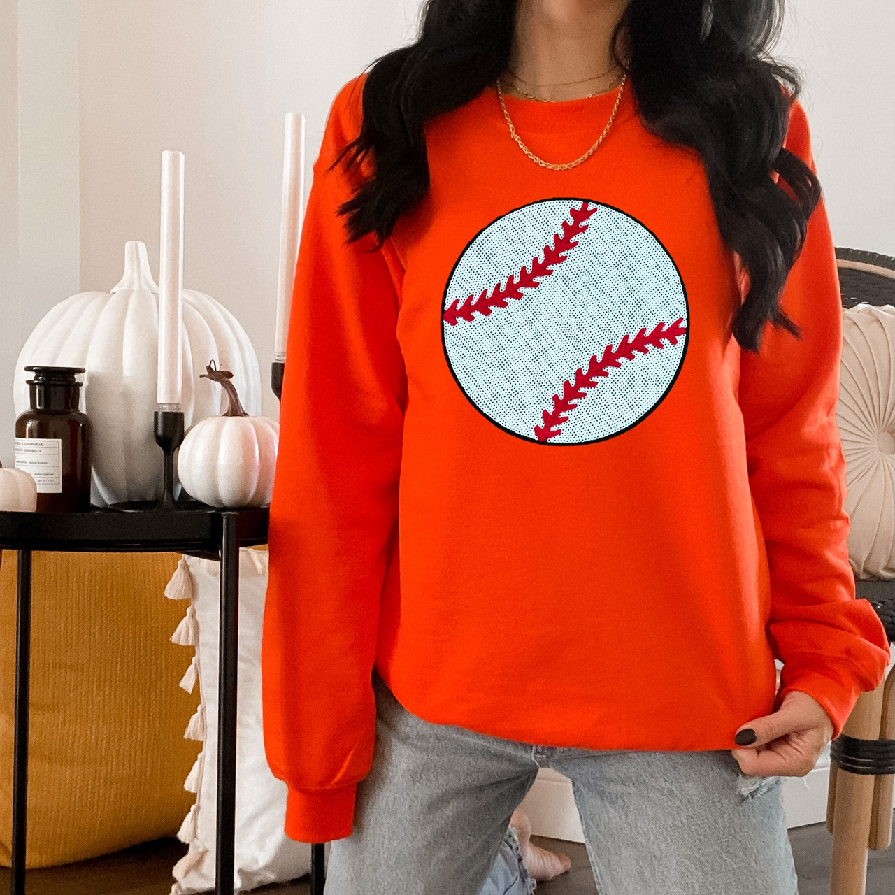 Baseball crewneck store