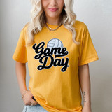 Volleyball Black Game Day Chenille Patch Everyday Tee