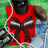Sequin Football Bow Sweatshirt Sequin Football Bow Sweatshirt