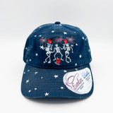 Embroidered Denim with Stars Cap