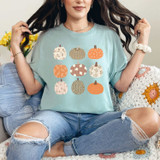 Whimsical Patterned Pumpkins Tee