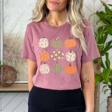 Whimsical Patterned Pumpkins Tee