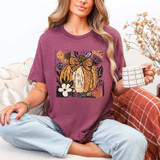 Floral Pumpkin With Bow Tee