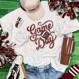 Game Day Sequin Patch With Football Sweatshirt