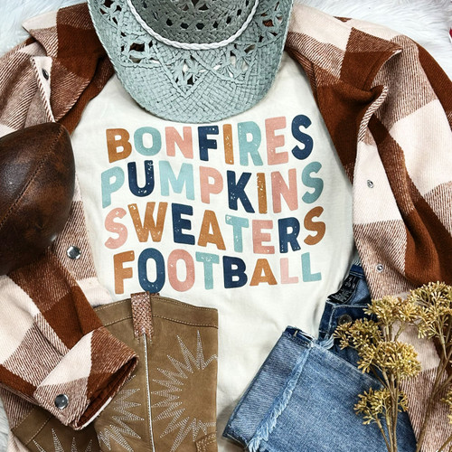 Bonfires and Football Everyday Tee