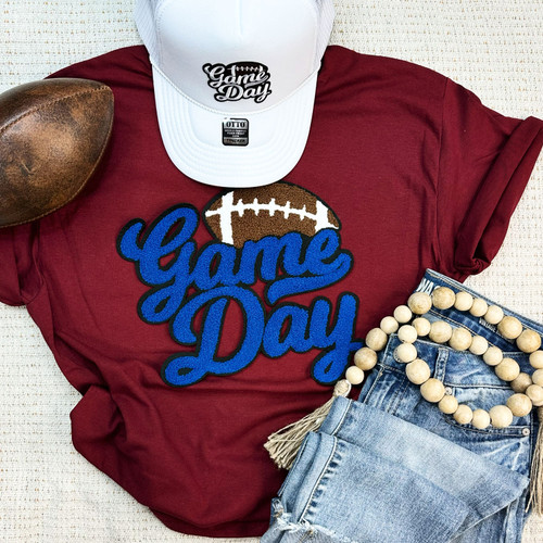 Royal Game Day Chenille Patch Everyday Tee