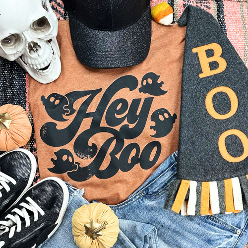 Hey Boo Black Everyday Tee