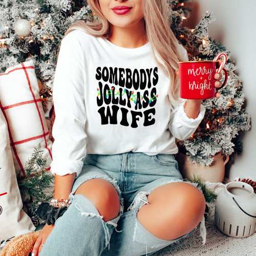 Somebody's Jolly Ass Wife Crewneck Sweatshirt