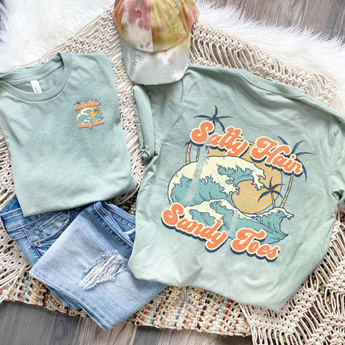 Salty Hair Sandy Toes Double Sided Everyday Tee