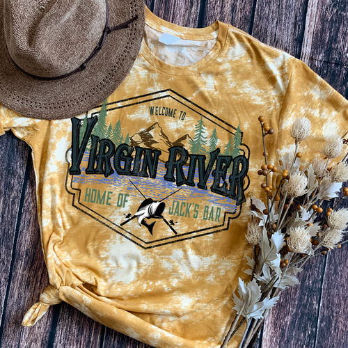 Welcome To Virgin River Gold Tie Dye Everyday Tee