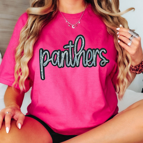 Panthers Sequin Patch Heliconia Everyday Tee