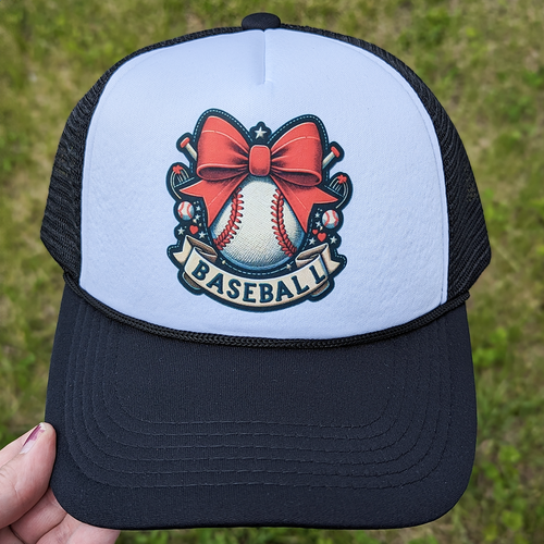 Baseball Coquette Foam Trucker Hat