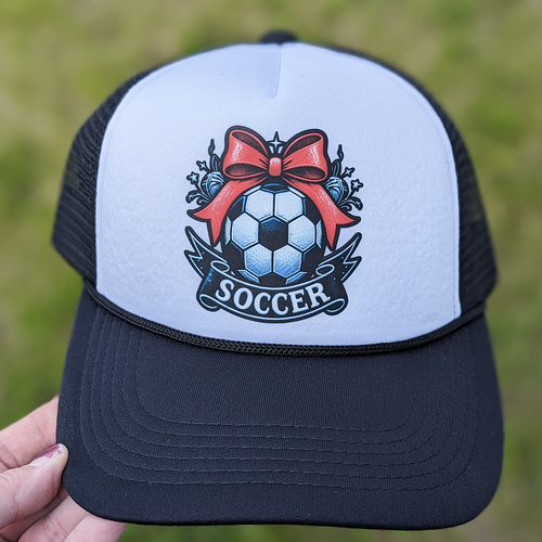 Soccer Coquette Foam Trucker Hat