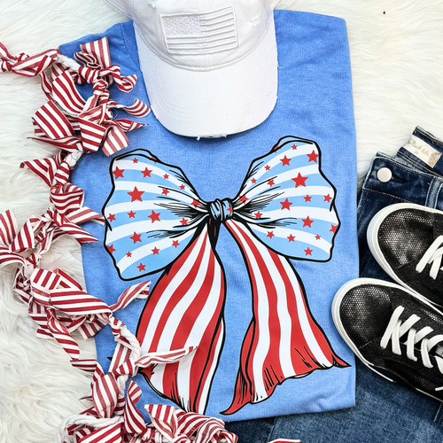 Stars and Stripes Bow Everyday Tee