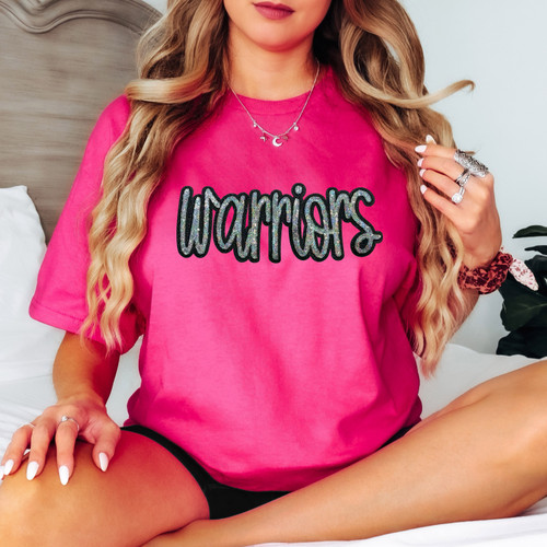 Warriors Sequin Patch Heliconia Everyday Tee