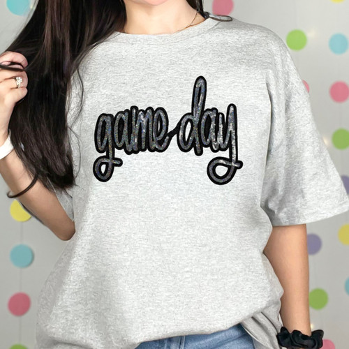 Game Day Sequin Patch Ash Everyday Tee