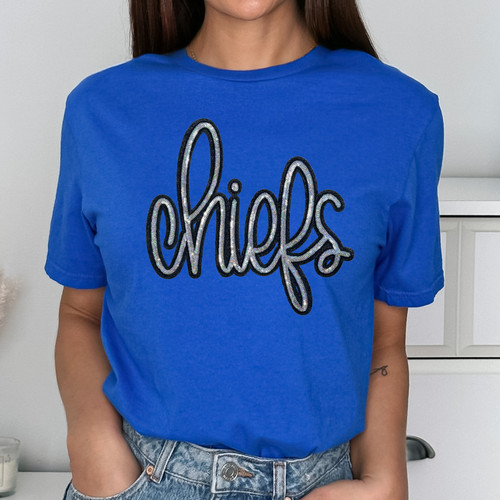 Chiefs Sequin Patch Royal Everyday Tee