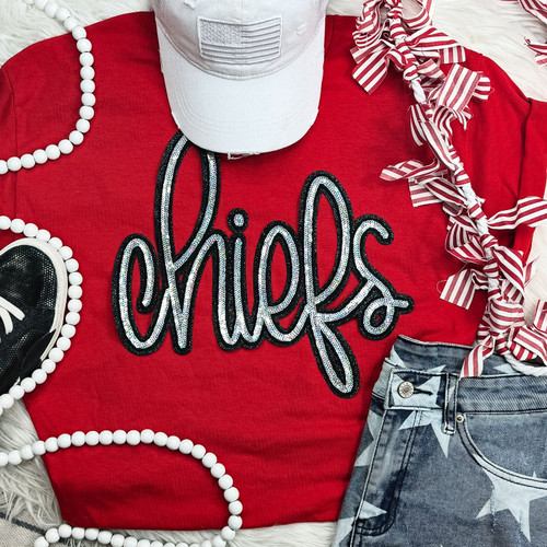 Chiefs Sequin Patch Red Everyday Tee