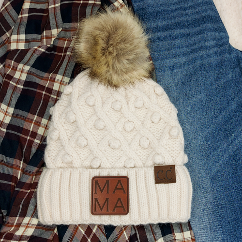C.C. Beanie Complete with Square Mama Leather Patch