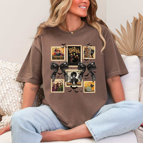 I Put A Spell On You Postage Stamp Bows Tee