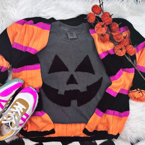 Jack-o-lantern Black Fluffy Tee Jack-o-lantern Black Fluffy Tee