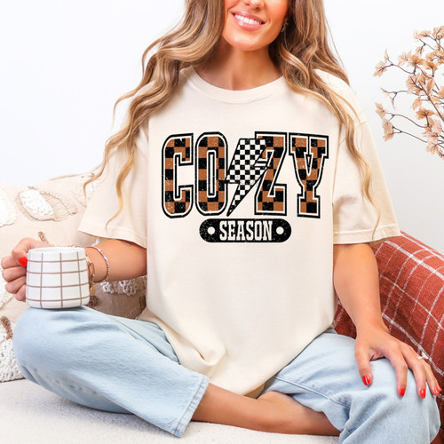 Cozy Season Checkered Tee