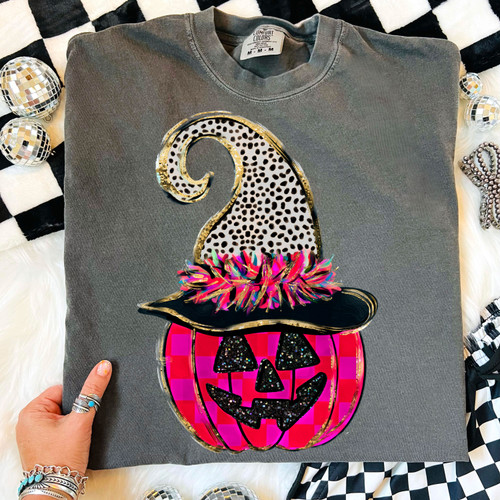 Preppy Polka Dot Pumpkin Tee