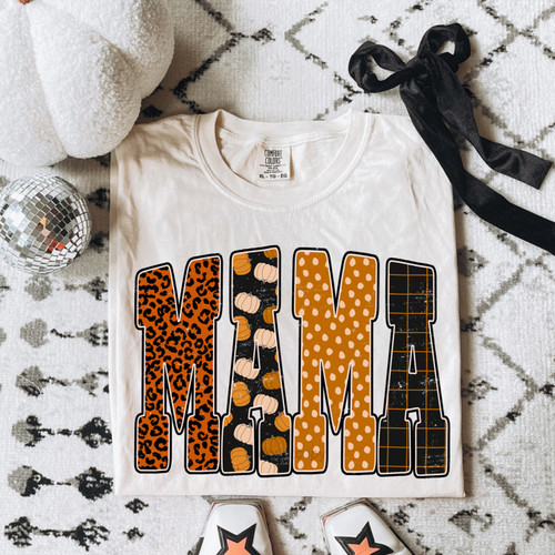 Mama Fall Patterned Tee