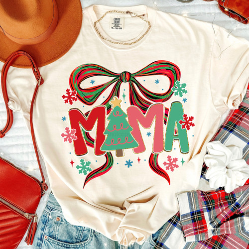 Christmas Mama Bow Tee
