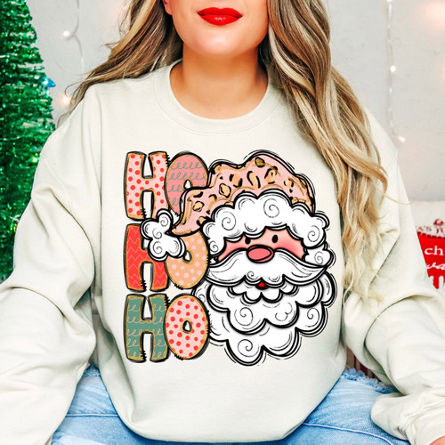 Leopard Santa Ho Ho Ho Sweatshirt Leopard Santa Ho Ho Ho Sweatshirt