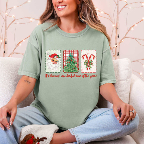 Red Most Wonderful Time Of The Year Trio Tee