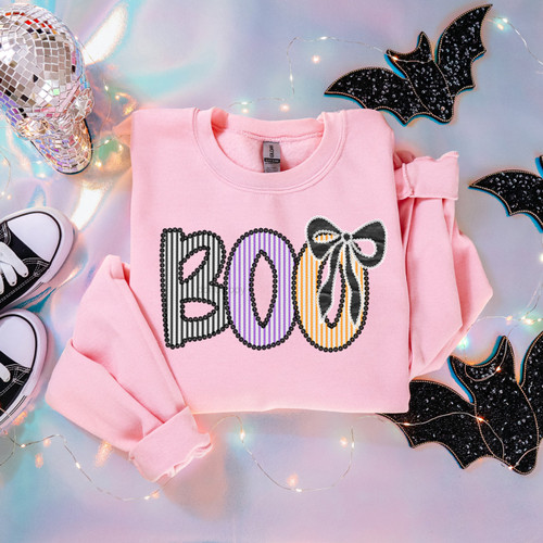 Boo Coquette Seersucker Sweatshirt