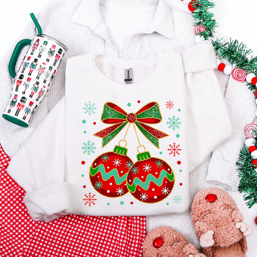 Christmas Ornament Cherries Sweatshirt