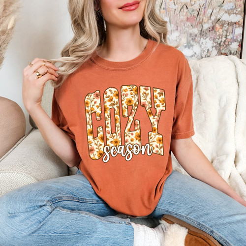 Cozy Season Floral Tee