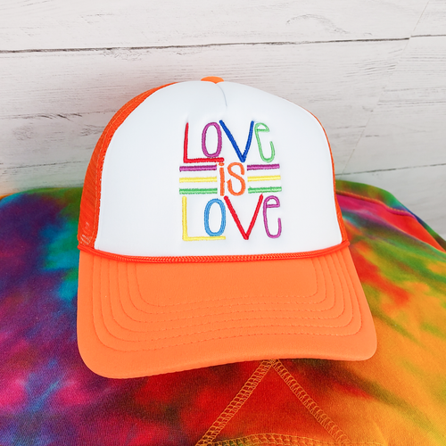 Love is Love Embroidered Trucker Hat