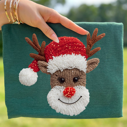 Faux Yarn Reindeer Tee