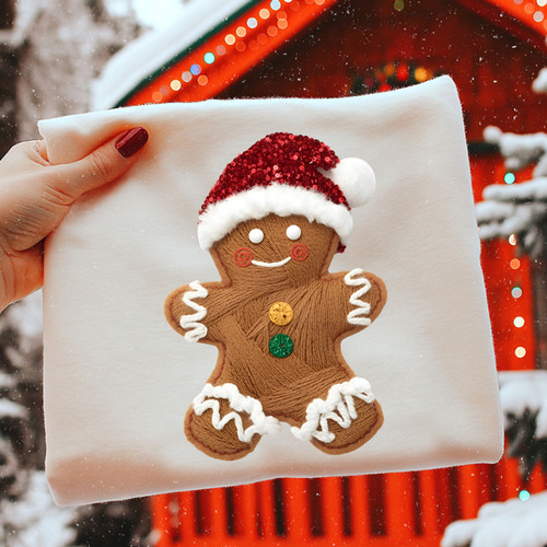 Faux Yarn Gingerbread Tee
