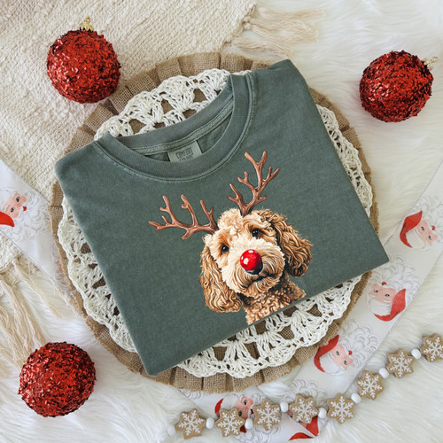 Reindeer Golden Doodle Tee