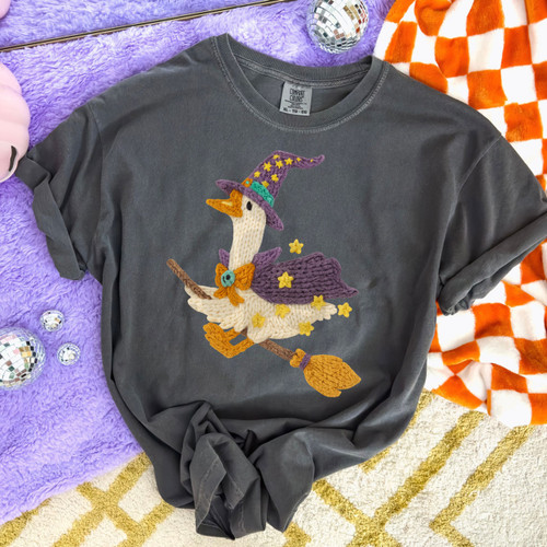 Faux Yarn Witchy Goose Tee