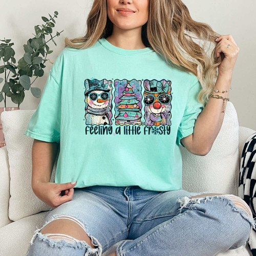 Feeling A Little Frosty Snowman Tee