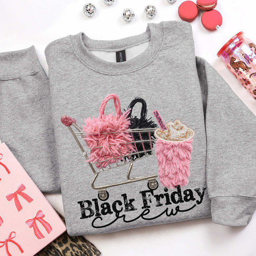 Faux Yarn Black Friday Crew Sweatshirt Faux Yarn Black Friday Crew Sweatshirt