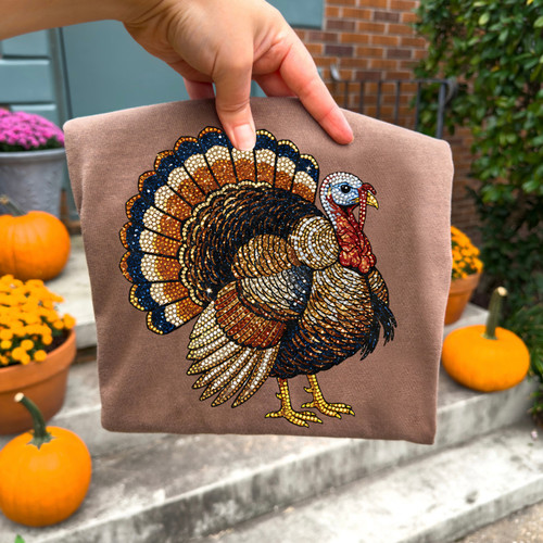 Faux Rhinestone Classic Turkey Tee
