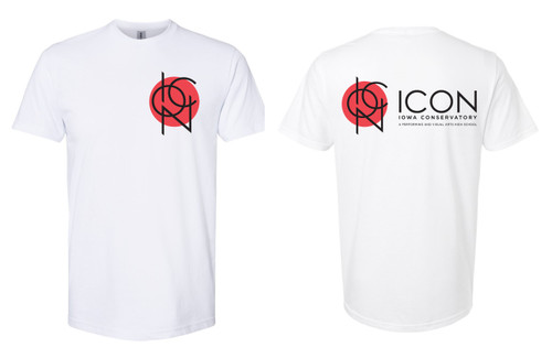 Icon Iowa Conservatory Red/Black Left Chest/Back Tshirt