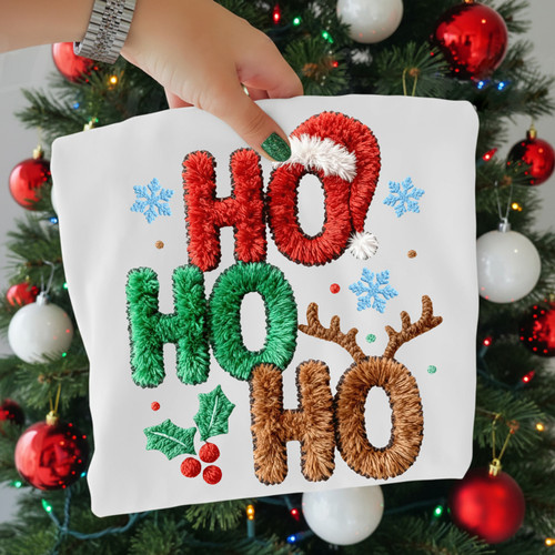 Faux Fur Ho Ho Ho Tee